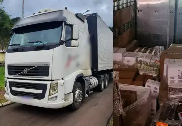 Caminhão com doações para o Rio Grande do Sul é roubado em Curitiba e recuperado no interior