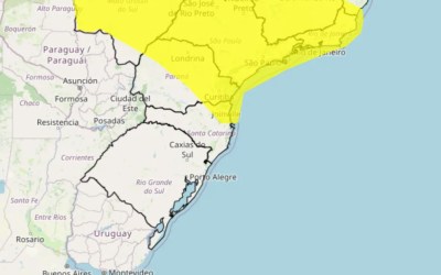 Temporal atinge o Paraná e estado está em alerta amarelo para fortes chuvas